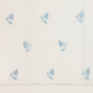 Hímzett tüll - WHITE/LIGHT BLUE